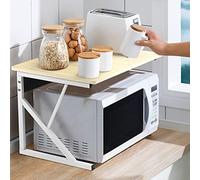 THINFAR - Soporte para horno de microondas de carga pesada, mueble de almacenamiento de cocina, soporte para horno microondas, 54 x 35 x 34,5 cm (arce blanco)