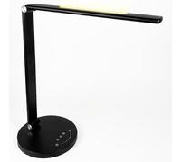 things-4you Lámpara De Escritorio LED, Flexo Led Escritorio, Lámpara De Mesa Con 5 Modos de Color, 10 niveles de brillo, USB, Táctil, Portátil, 2 Temporizadores 30-45, Luz Nocturna (Negro)