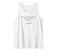 Things Canada Does Better Than America - Funny Hockey Joke Camiseta sin Mangas