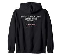 Things Canada Does Better Than America - Funny Hockey Joke Sudadera con Capucha