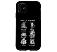 Things I Do Before Noon Humor Amante del Café Carcasa para iPhone 11
