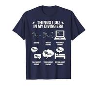 Things I Do In My Diving Era Funny Underwater Diver Vacation Camiseta