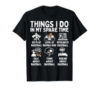 Things I Do In My Spare Time Baseball Lover Camiseta