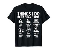 Things I Do In My Spare Time Cat Lover Pet Camiseta