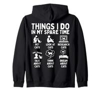Things I Do In My Spare Time Cat Lover Pet Sudadera con Capucha