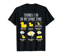 Things I Do In My Spare Time Ducks Love Cute Duck Mom Dad Camiseta gráfica económica, Hombre, Negro, L