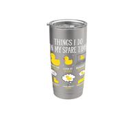 Things I Do In My Spare Time Ducks Love Cute Duck Mom Dad Vaso térmico de acero inoxidable de doble pared