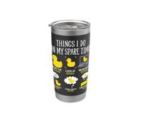 Things I Do In My Spare Time Ducks Love Cute Duck Mom Dad Vaso térmico de acero inoxidable de doble pared