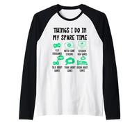 Things I Do in my Spare Time, Gaming Gamer Videogame Camiseta Manga Raglan