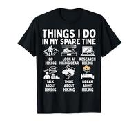 Things I Do In My Spare Time Hiking Lover Nature Camiseta