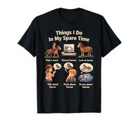 Things I Do In My Spare Time Ride A Horse Funny Horses Camiseta