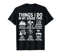 Things I Do In My Spare Time Volleyball Lover Camiseta
