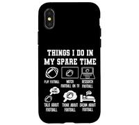 Things I Don in my Spare Time Funny Football Carcasa para iPhone X/XS