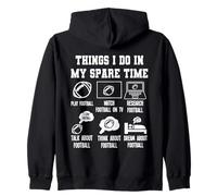 Things I Don in my Spare Time Funny Football Sudadera con Capucha