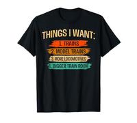 Things I Want Train Model Vintage Retro Style Camiseta