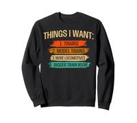 Things I Want Train Model Vintage Retro Style Sudadera