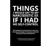 Things I Would Say to My Narcissistic Ex If I Had No Self-Control: 6 x 9 Lined Notebook Journal | Breakup Healing & Narcissistic Relationship Recovery | Funny Sarcastic Gift