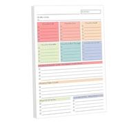 Things To Do - Bloc de notas, agenda A5 sin fecha, 14,8 x 21 cm, planificador de productividad, bloc de notas de volcado cerebral, ayuda a organizar las prioridades diarias, para estudiantes, hogar