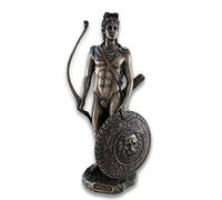 Things2Die4 Estatua de Bronce del Dios Romano y Griego Apolo con Escudo y Arco