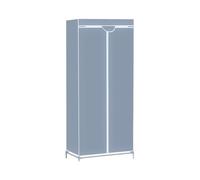 THINIA HOME - Armario Ropero de Tela con Cremallera Gris y Blanco | Armario Ropero Pequeño y Resistente 70x45x155 cm y 10 Kg Carga | Armario de Tela Desmontable para Dormitorio, Vestidor o Trastero