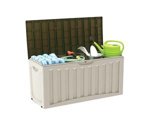 THINIA HOME Baúl Exterior de Resina para Jardín, Terraza o Balcón | Arcón Impermeable para Objetos y Juguetes | 340 Litros | 118x53x57cm