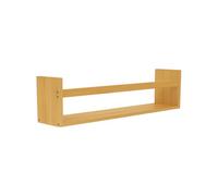 THINIA HOME - Estante Flotante de Bambú Natural, Balda de Pared Reversible para Cocina, Baño o Salón, Estilo Nórdico, 57x10x14 cm
