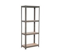 THINIA HOME Estantería Metálica Modular con 4 Baldas Ajustables Estantería Uso Doméstico | Estantería Multiusos | Dimensiones 148x60x30cm | Aguanta hasta 240Kg