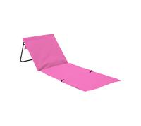 Thinia Home - Esterilla Plegable de Playa Acolchada con Respaldo, Acero y Tela Oxford, Jardín, Impermeable, Asa para Transporte, 149.5x50.5x42 cm (largo x ancho x alto), Gris, Azul, Verde, Rojo o Rosa
