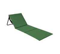 THINIA HOME - Esterilla Plegable de Playa Acolchada con Respaldo, Acero y Tela Oxford, Impermeable, Secado Rápido, Diseño Portátil, Bolsillo Trasero, Asa de Transporte, Varios Colores Verde