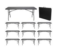 Thinia Home MegaPack 10 Mesas Plegables Rectangulares para Catering 180x74cm Thinia Home