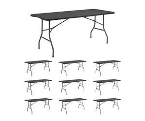 Thinia Home MegaPack 10 Mesas Plegables Rectangulares para Catering 180x74cm Thinia Home