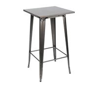 Thinia Home Mesa Alta Industrial Cuadrada de Acero 60x60x105cm Thinia Home