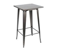 Thinia Home Mesa Alta Industrial Cuadrada de Acero 60x60x105cm Thinia Home