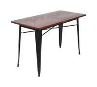 Thinia Home Mesa de Comedor Industrial Rectangular de Madera y Acero 120x60x76cm Thinia Home