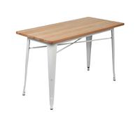 Thinia Home Mesa de Comedor Industrial Rectangular de Madera y Acero 120x60x76cm Thinia Home