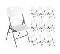 THINIA HOME Pack 10 Sillas Plegables con Asa 47x58x87cm
