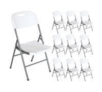 THINIA HOME Pack 10 Sillas Plegables con Asa 47x58x87cm