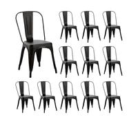 THINIA HOME Pack 12 Sillas Industriales Strong 45x54x85cm