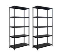 Thinia Home Pack 2 Estanterías de Resina con 5 Baldas 175kg 90x40x180cm Thinia Home