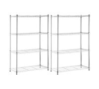 Thinia Home Pack 2 Estanterías de Varilla de 4 Niveles 100kg 90x35x137cm Thinia Home