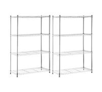 Thinia Home Pack 2 Estanterías de Varilla de 4 Niveles 100kg 90x35x137cm Thinia Home