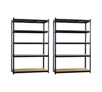 THINIA HOME Pack 2 Estanterías Modulares con 5 Baldas Ajustables 180x120x60cm 1250Kg