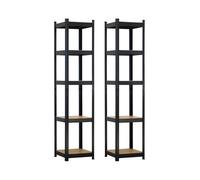 Thinia Home Pack 2 Estanterías Modulares con 5 Baldas Ajustables 180x40x40cm 175Kg Thinia Home
