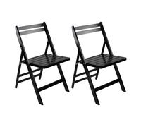 Thinia Home Pack 2 Sillas Plegables de Madera de Bambú Biano 46x44x78cm Thinia Home