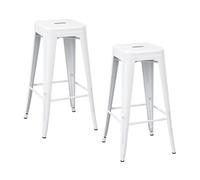 Thinia Home Pack 2 Taburetes Medios Industriales Apilables de Acero 43x43x76cm Thinia Home