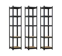 Thinia Home Pack 3 Estanterías Modulares con 5 Baldas Ajustables 180x40x40cm 175Kg Thinia Home
