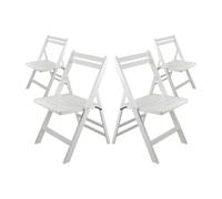 Thinia Home Pack 4 Sillas Plegables de Madera de Bambú Biano 46x44x78cm Thinia Home