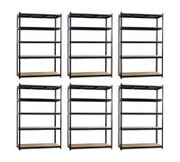THINIA HOME Pack 6 Estanterías Modulares Metálicas con 5 Baldas 1250kg 120x60x180cm