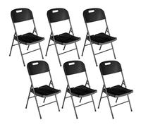 THINIA HOME Pack 6 Sillas Plegables con Asa 47x58x87cm
