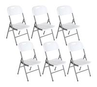THINIA HOME Pack 6 Sillas Plegables con Asa 47x58x87cm